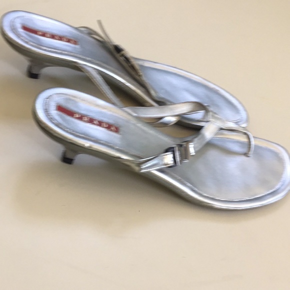 Prada Silver Sandals s/COA - Picture 9 of 15